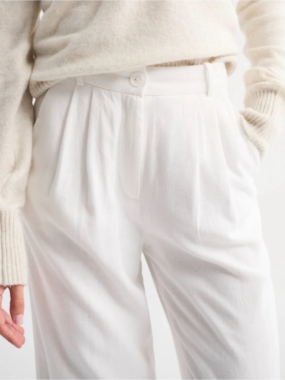 A&F Sloane Linen-Blend Tailored Wide Leg Pant